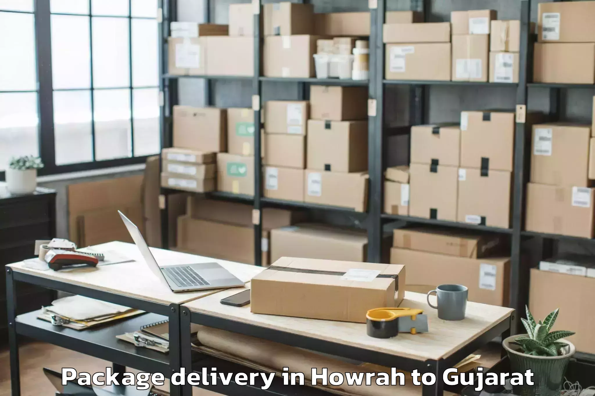 Quality Howrah to Mahemdavad Package Delivery